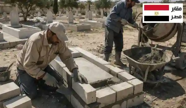 تنفيذ بناء مقابر بمواصفات دقيقة تشمل تجهيز المدافن والممرات بشكل متناسق